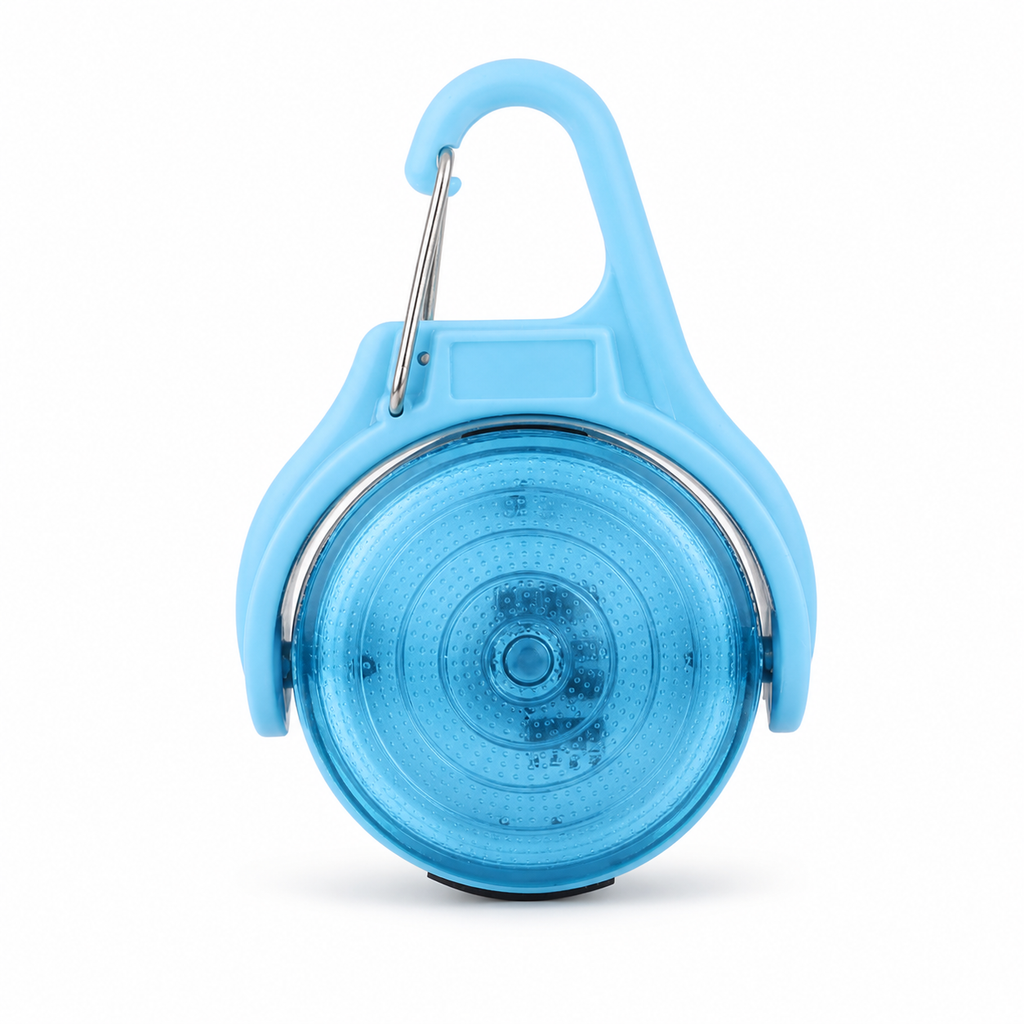 METRO200 blue clip-on LED dog walking light front product image