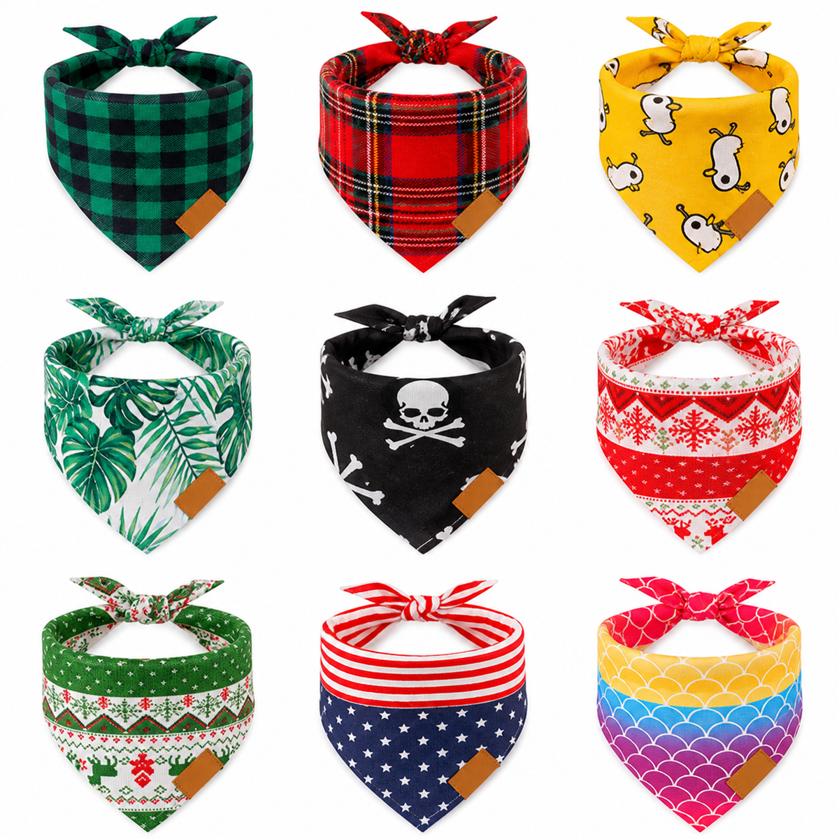 oxytoc assorted random dog bandana bib scarf patterns