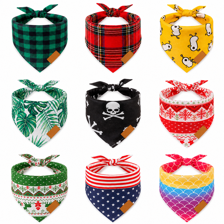 oxytoc assorted random dog bandana bib scarf patterns