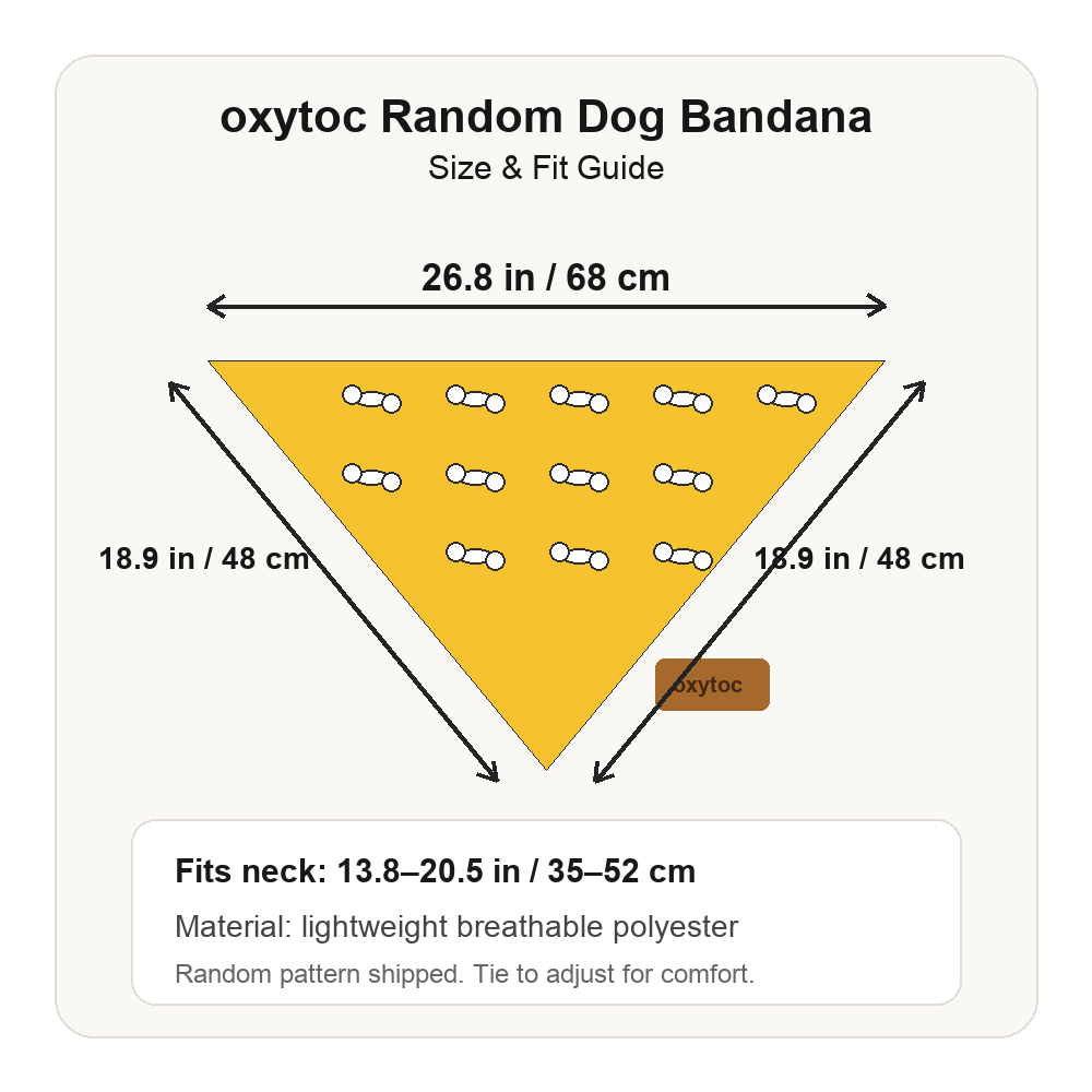 oxytoc dog bandana size and fit guide
