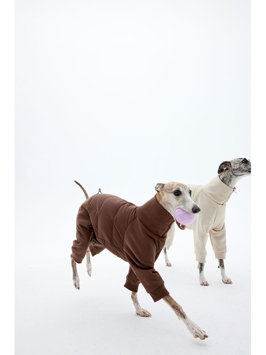 Four-Leg Dog Winter Down Patchwork Jacket