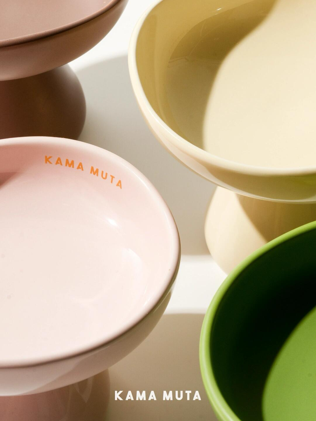 Mushroom Elevated Ceramic Cat Bowl