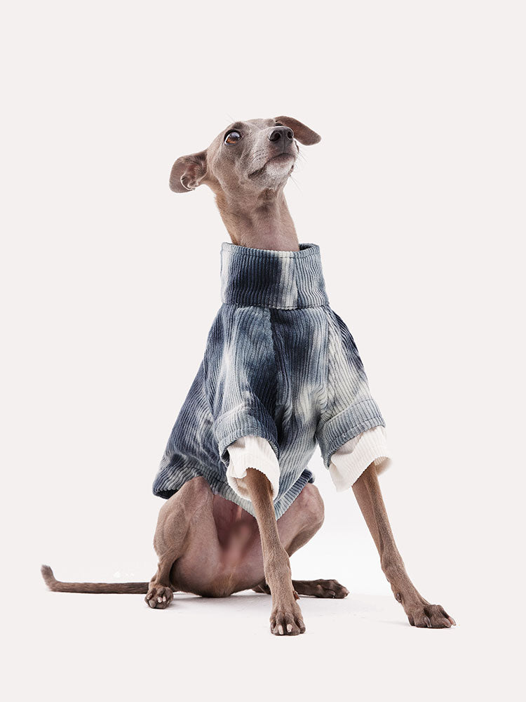 Soft Tie-dye Corduroy Dog Shirt
